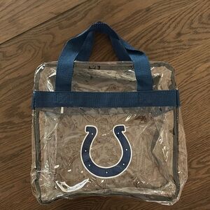 NFL Colts Clear Tote Bag With Zipper